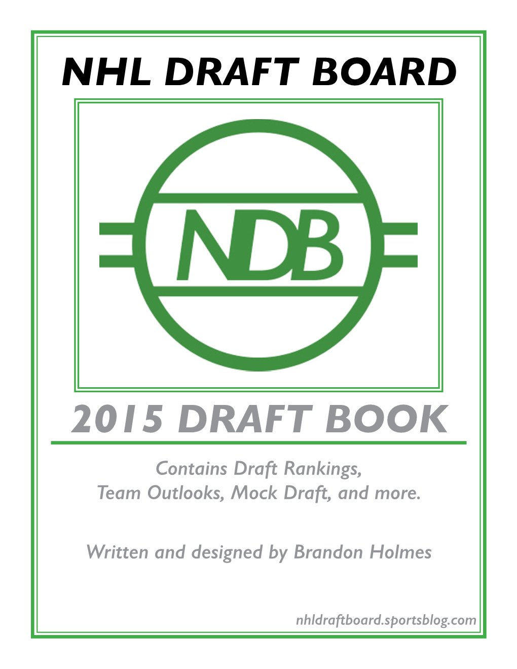 Nhl Draft Board 2015 Draft Book