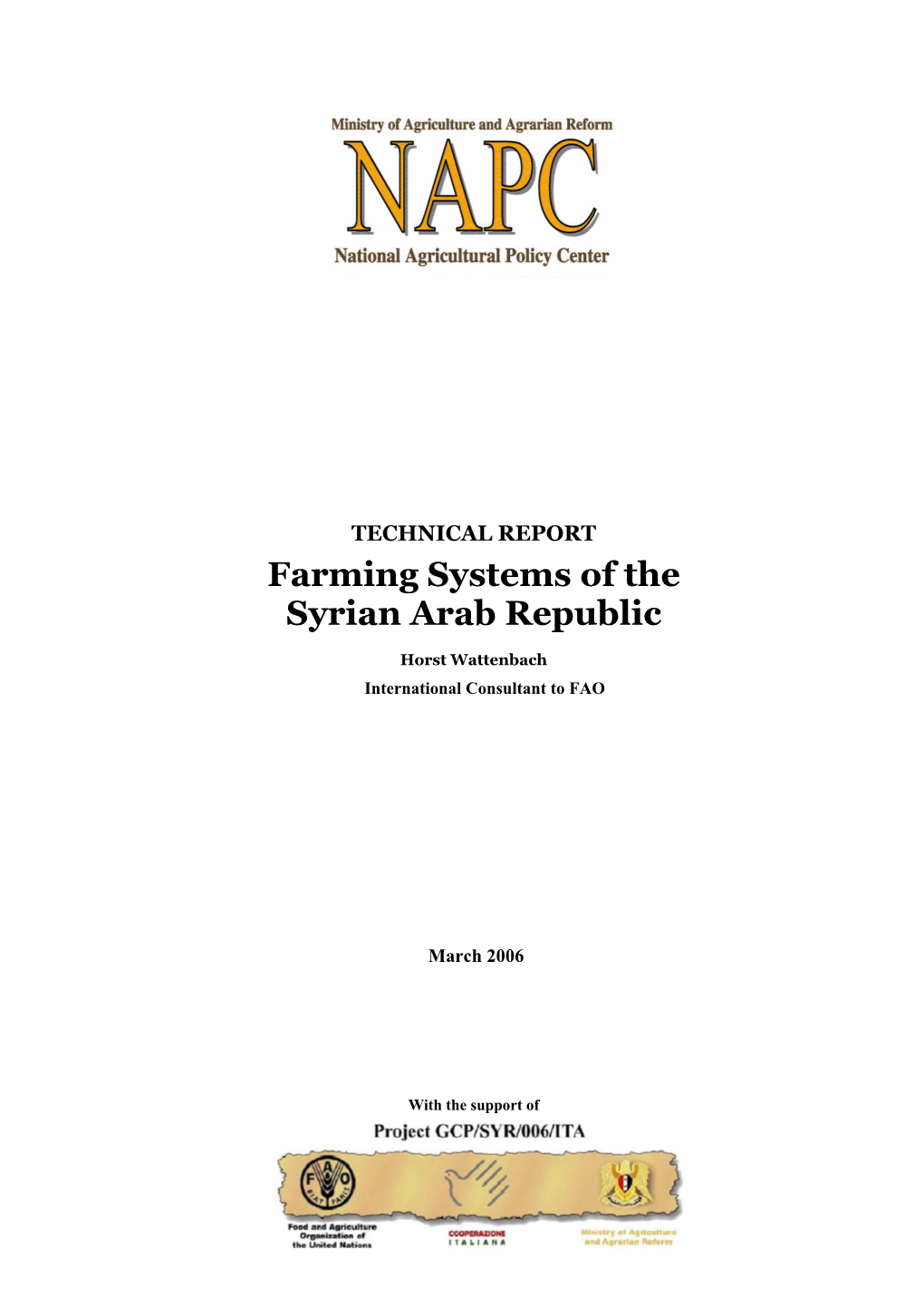 Farming Systems of the Syrian Arab Republic
