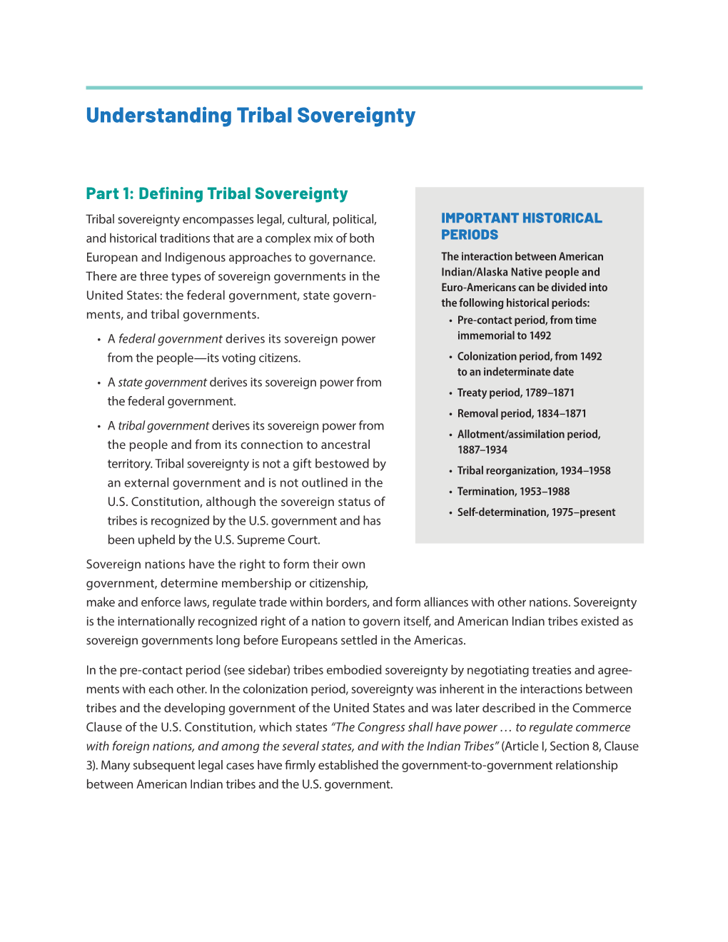 Understanding Tribal Sovereignty