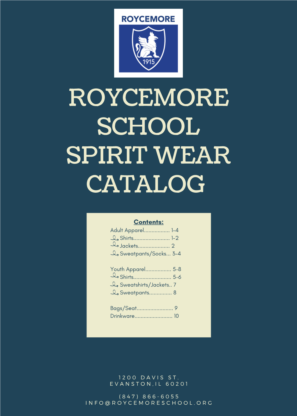 Roycemore School Spirit Wear Catalog