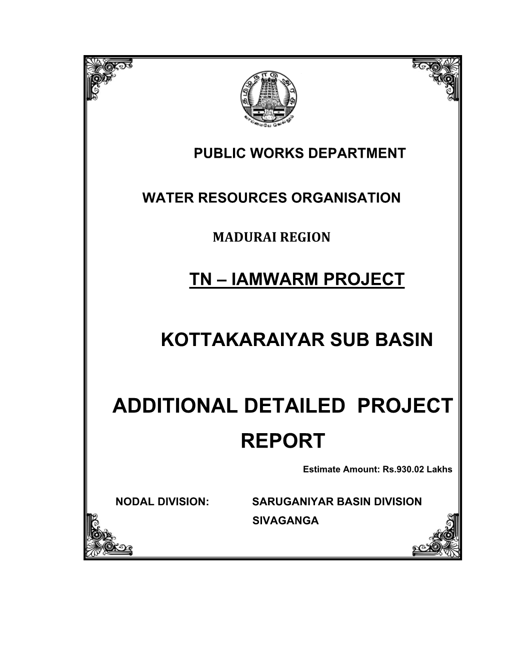 Kottakaraiyar Sub Basin