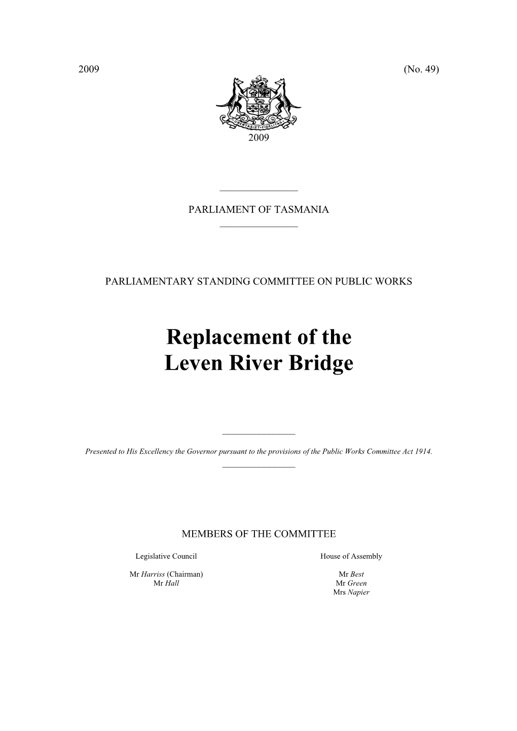 Replacement of the Leven River Bridge