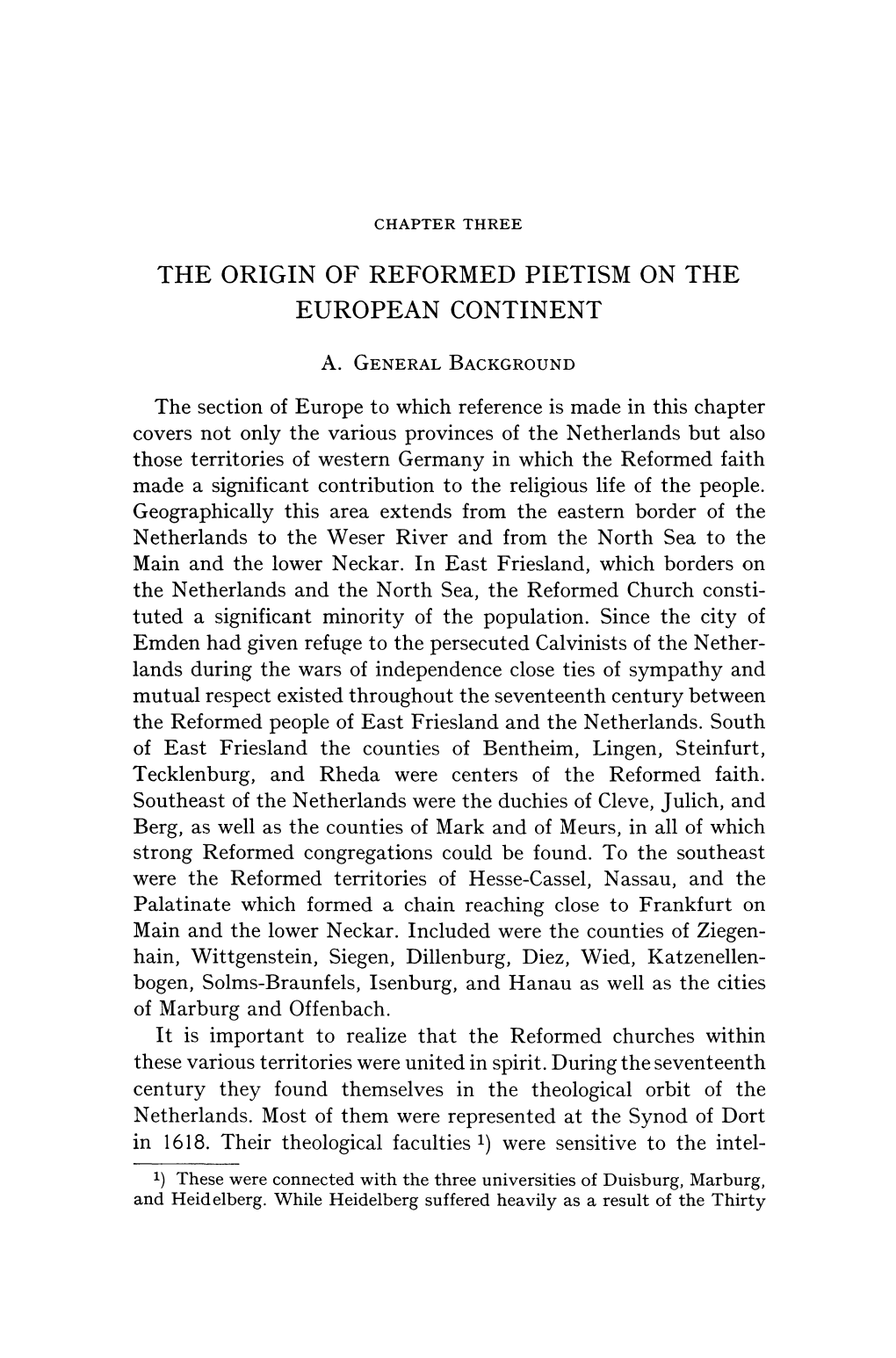 The Origin of Reformed Pietism on the European Continent