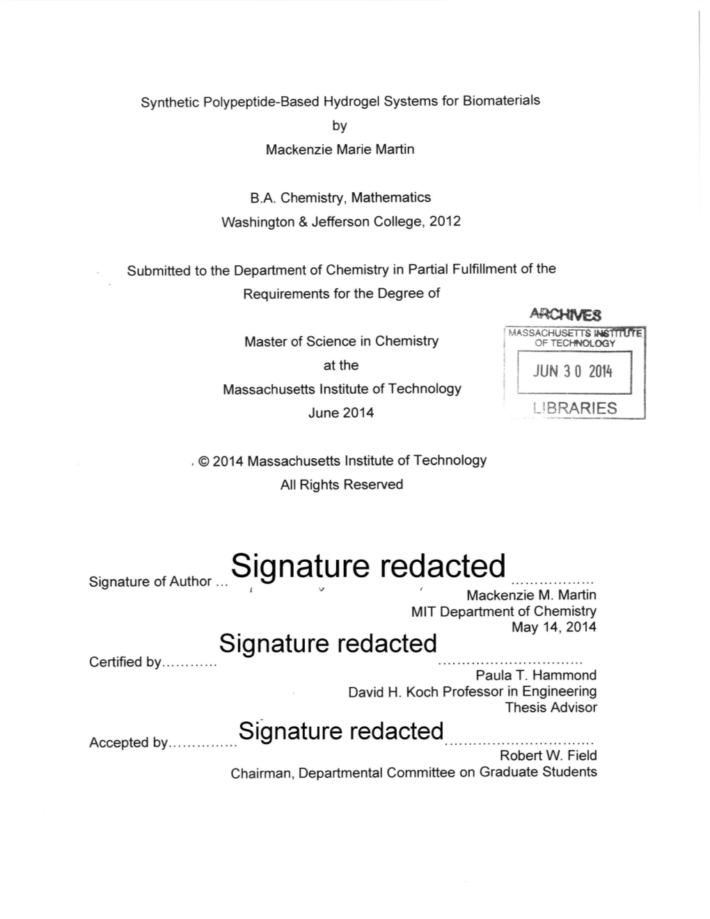 Signature Redacted Signature of Author