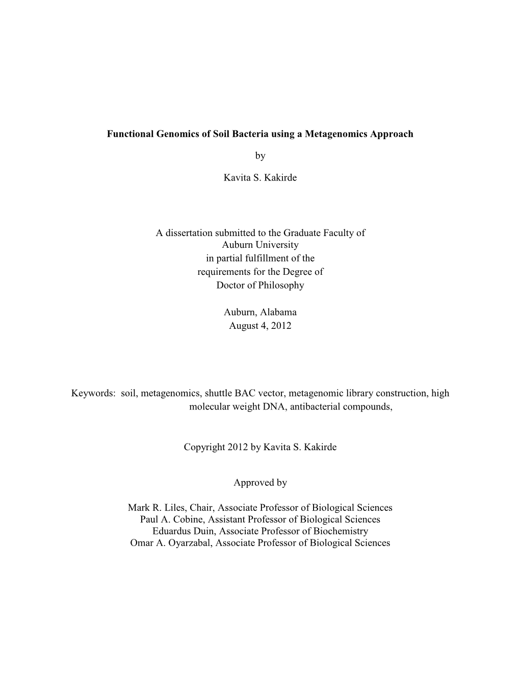 Functional Genomics of Soil Bacteria Using a Metagenomics Approach