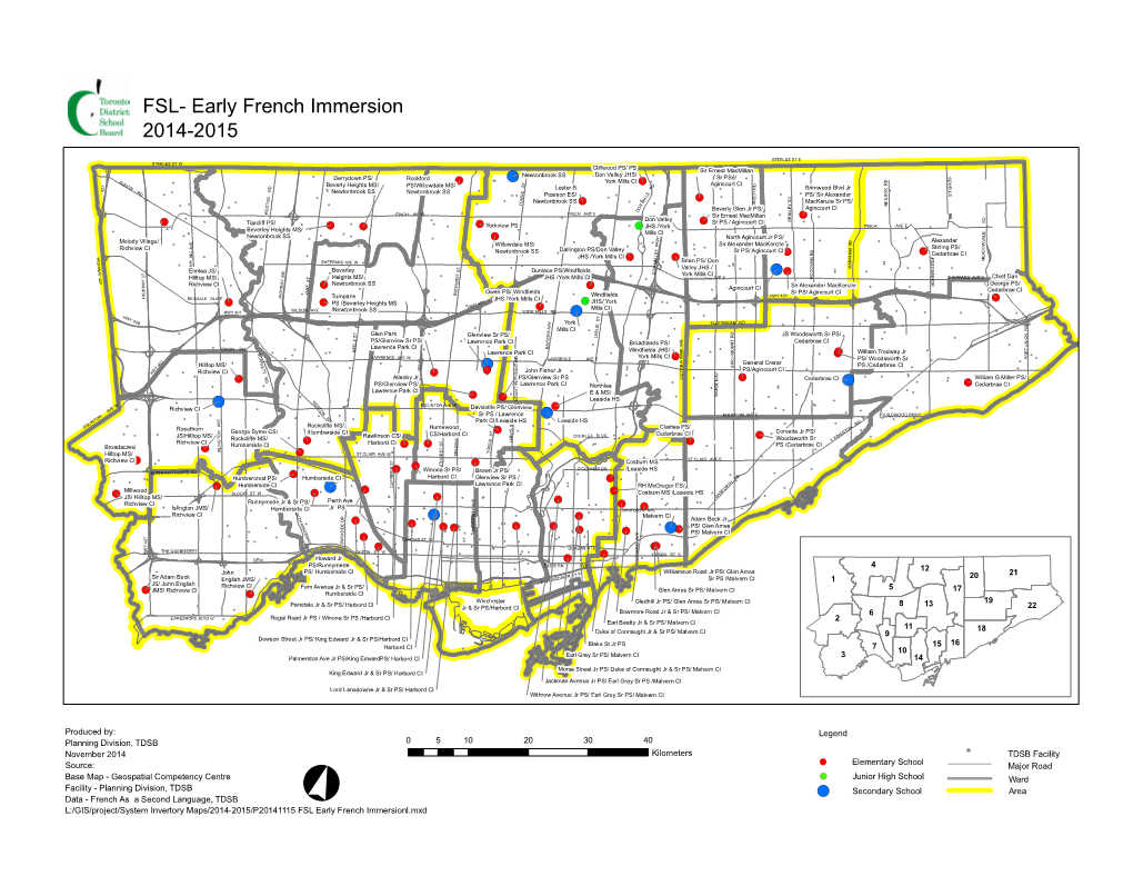 FSL- Early French Immersion 2014-2015