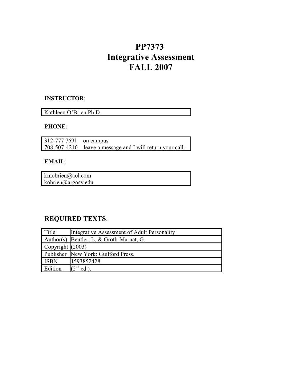 Integrative Assessment