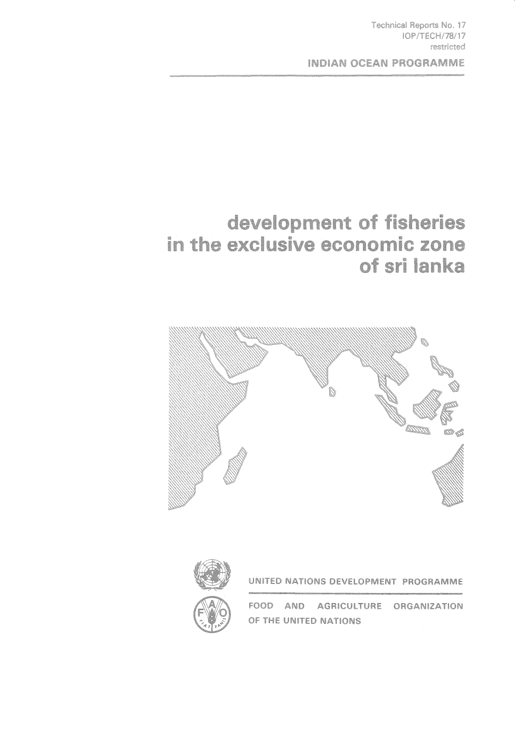 Development of Fisheries in the Exclusive Economic Zone of Sri Lanka