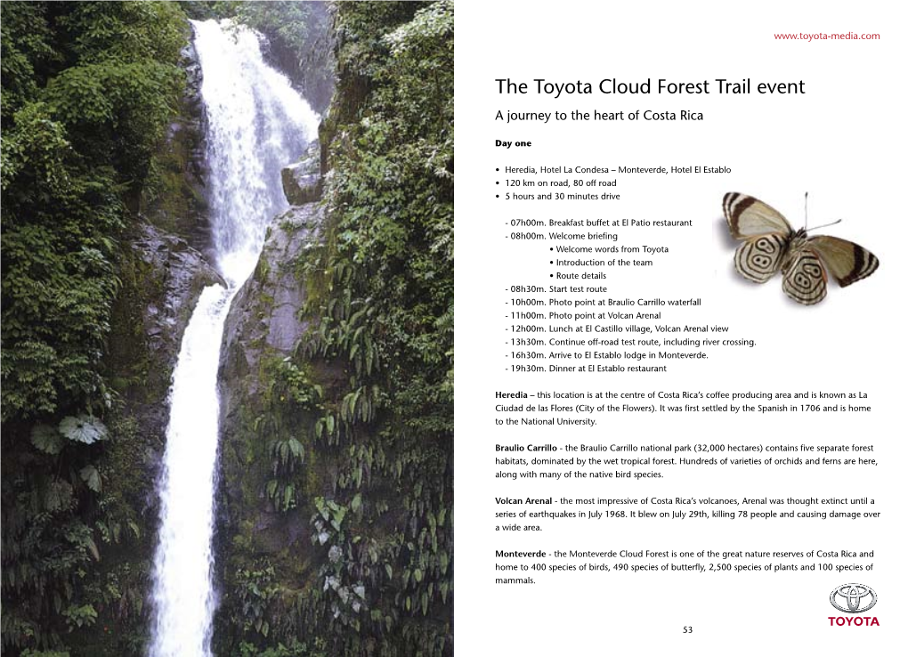 The Toyota Cloud Forest Trail Event a Journey to the Heart of Costa Rica