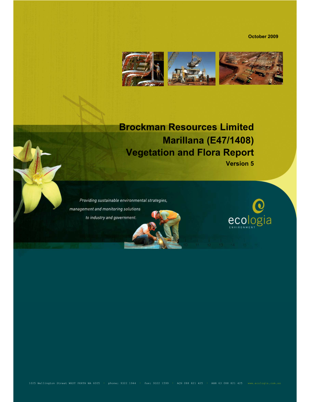MARILLANA VEGETATION and FLORA REPORT Table of Contents