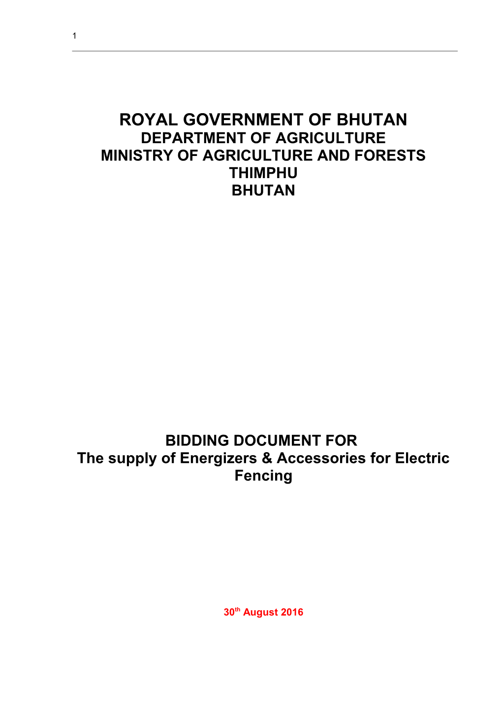 Royal Government of Bhutan