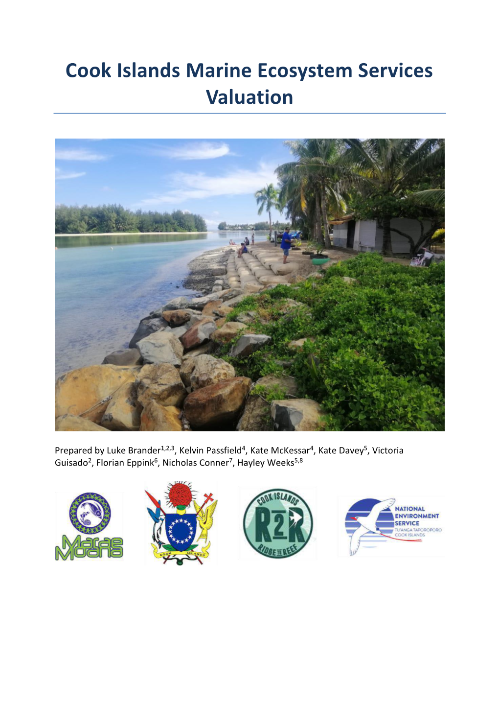 Cook Islands Marine Ecosystem Services Valuation