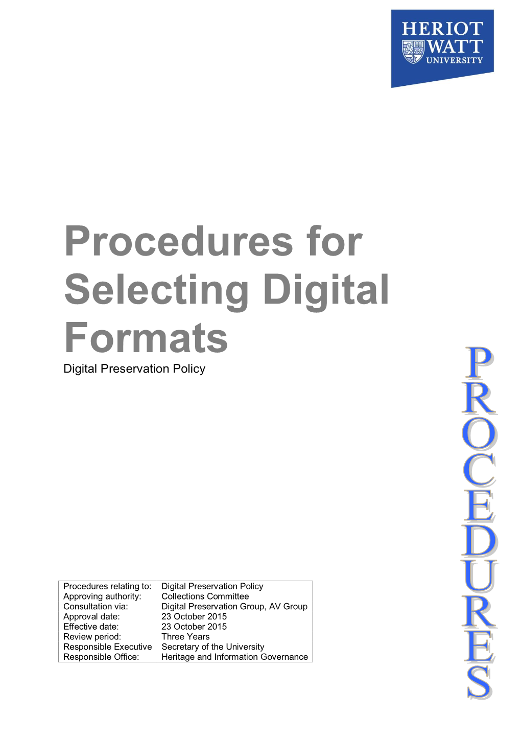 Digital Preservation Policy