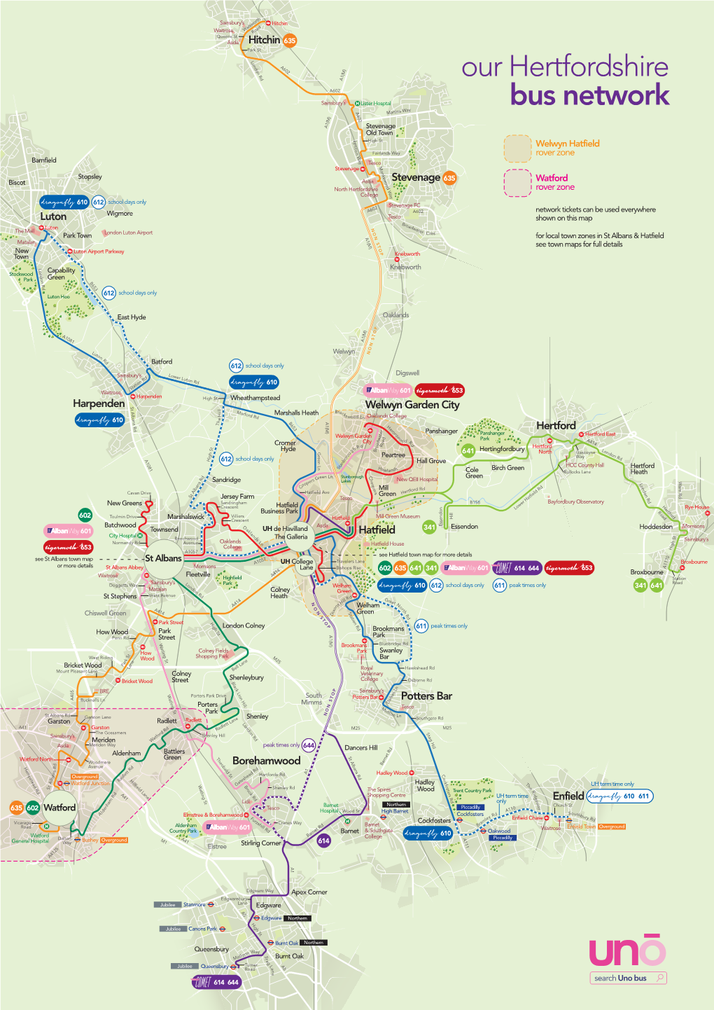 Uno Herts Network Map MASTER A3 PROOF