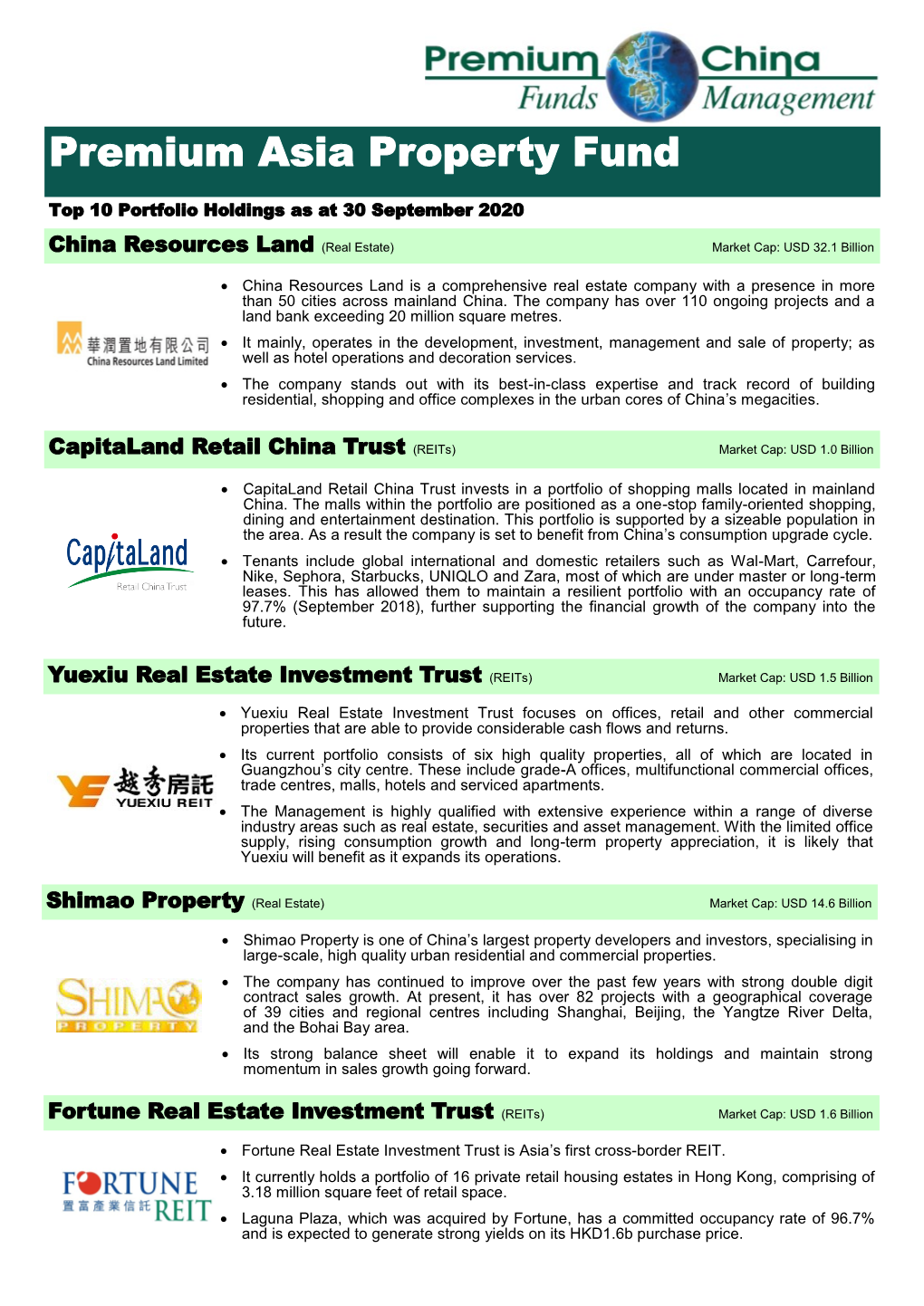 Premium Asia Property Fund