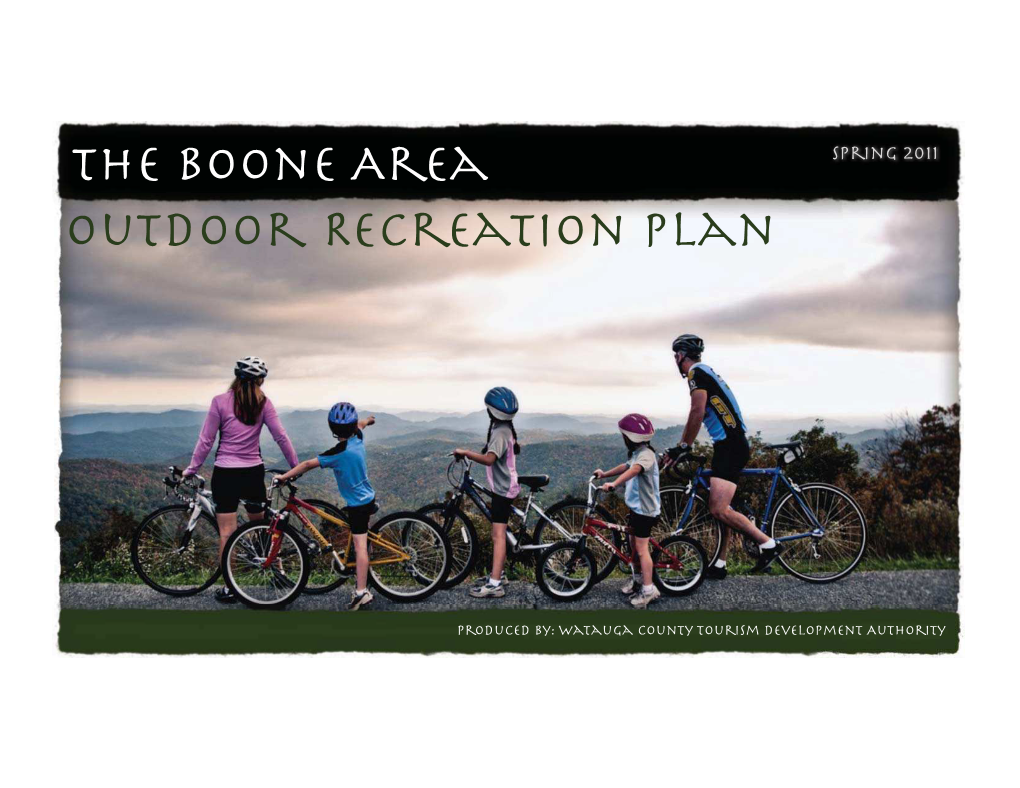 Outdoor Recreation Plan the Boone Area