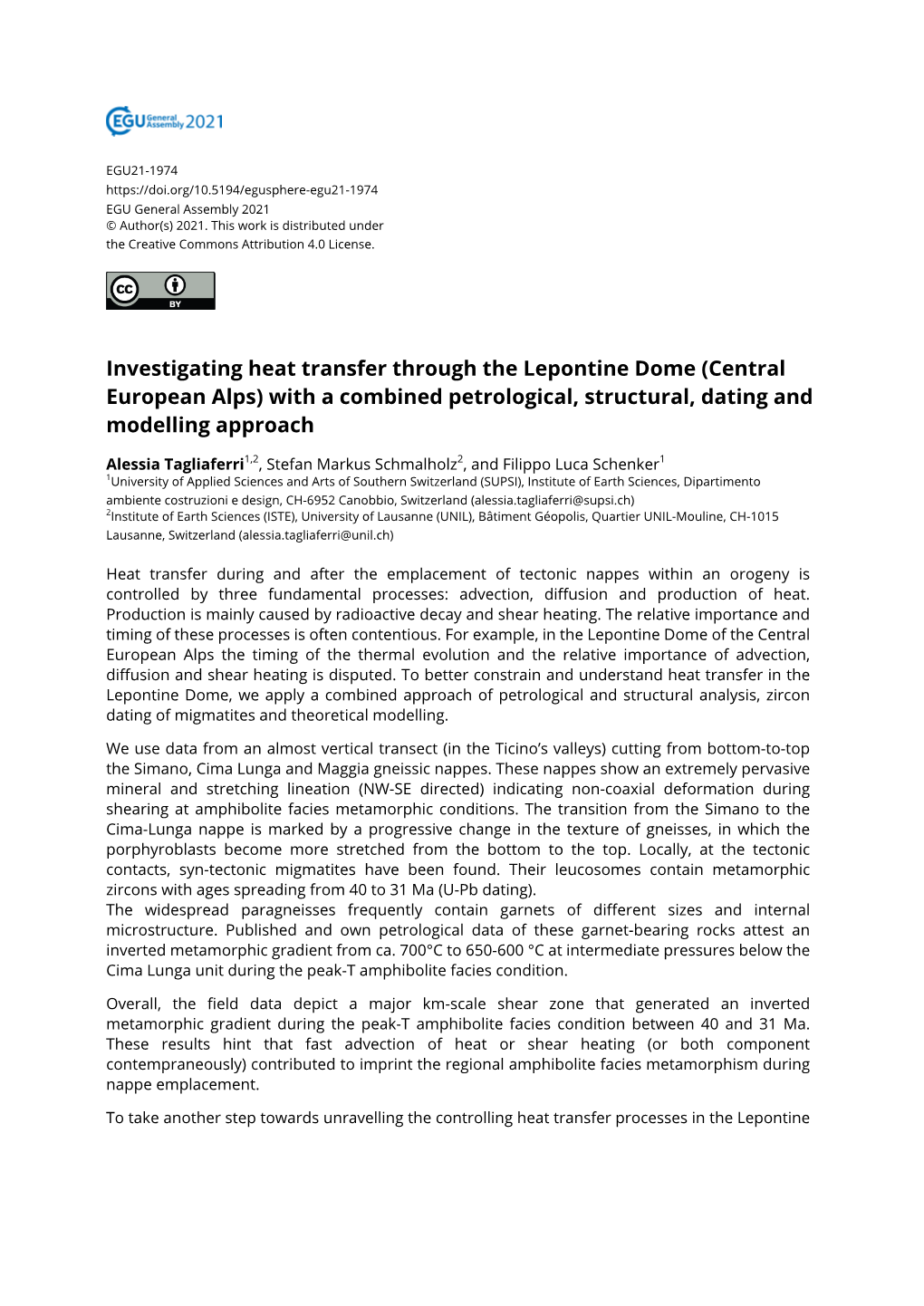 Investigating Heat Transfer Through the Lepontine Dome (Central European Alps) with a Combined Petrological, Structural, Dating and Modelling Approach