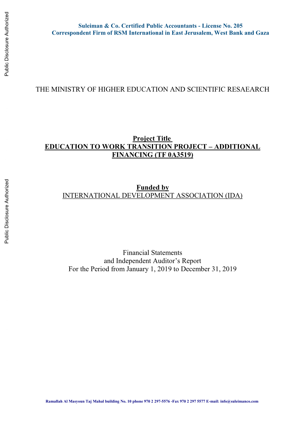 World Bank Document