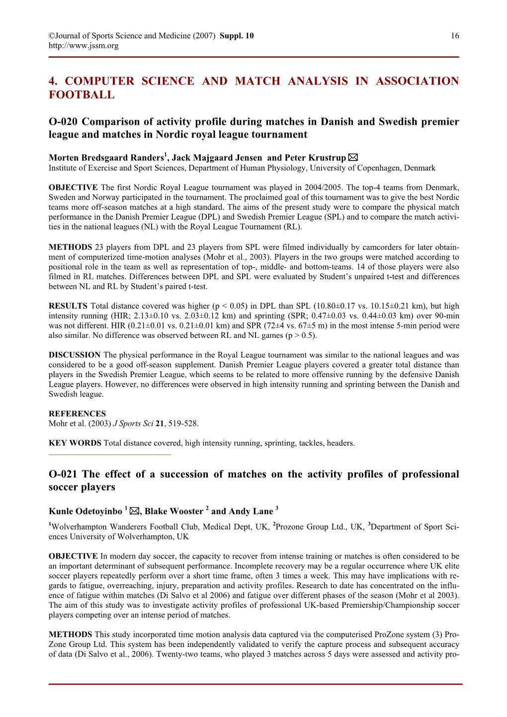 4. Computer Science and Match Analysis in Association Football