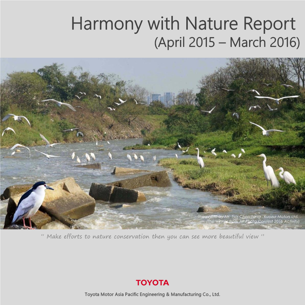 Harmony with Nature Report (April 2015 – March 2016)