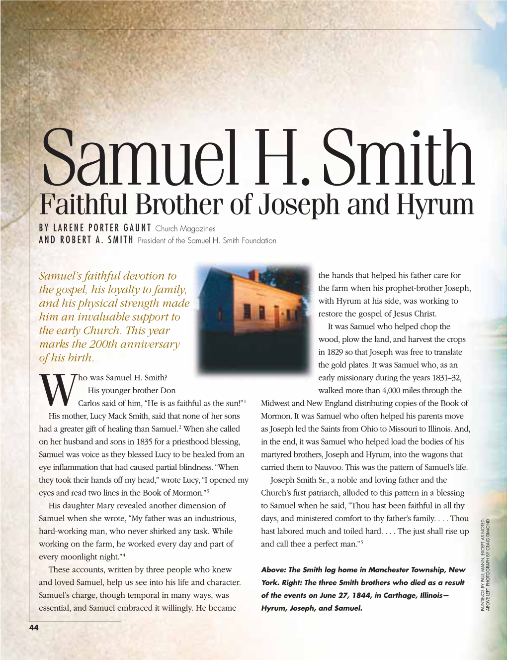 Samuel H. Smith: Faithful Brother of Joseph and Hyrum