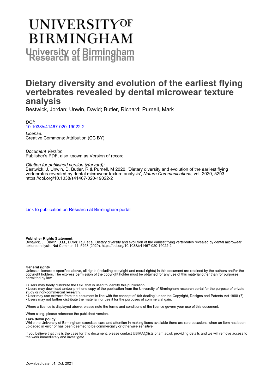 Dietary Diversity and Evolution of the Earliest Flying Vertebrates Revealed