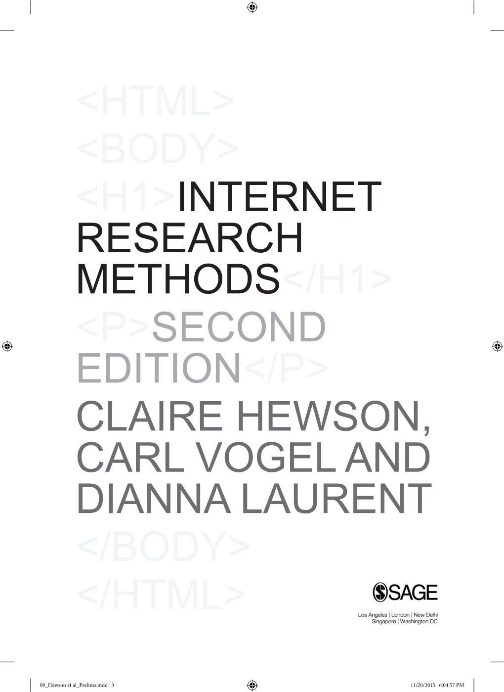 Chapter 3: Internet-Mediated Research: State of The