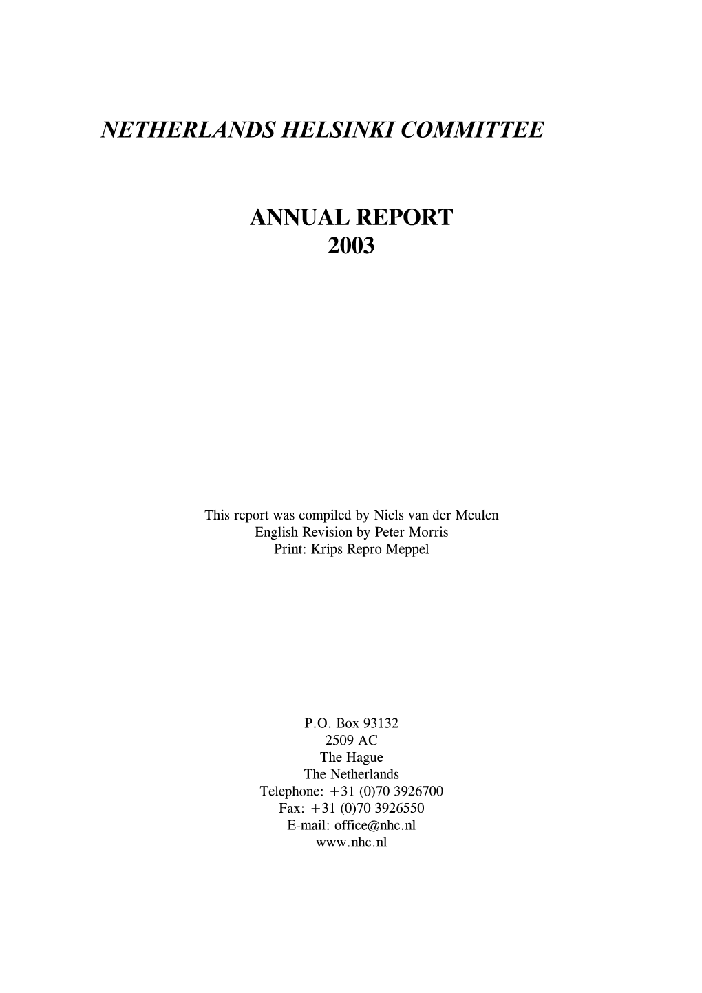 Annual Report 2003