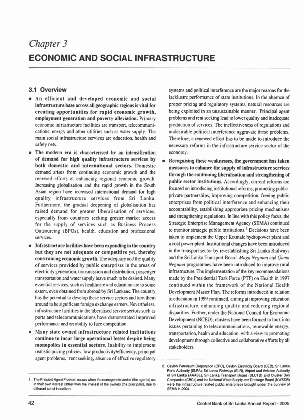 Chapter 3 ECONOMIC and SOCIAL INFRASTRUCTURE