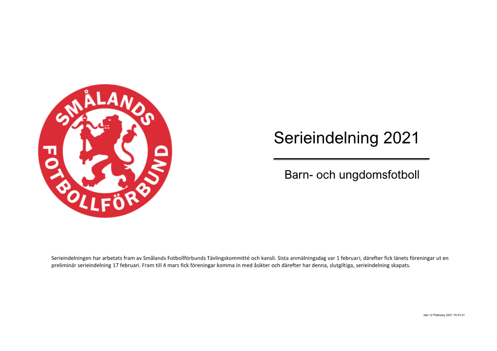 Serieindelning Barn- Och Ungdom 2021.Pdf