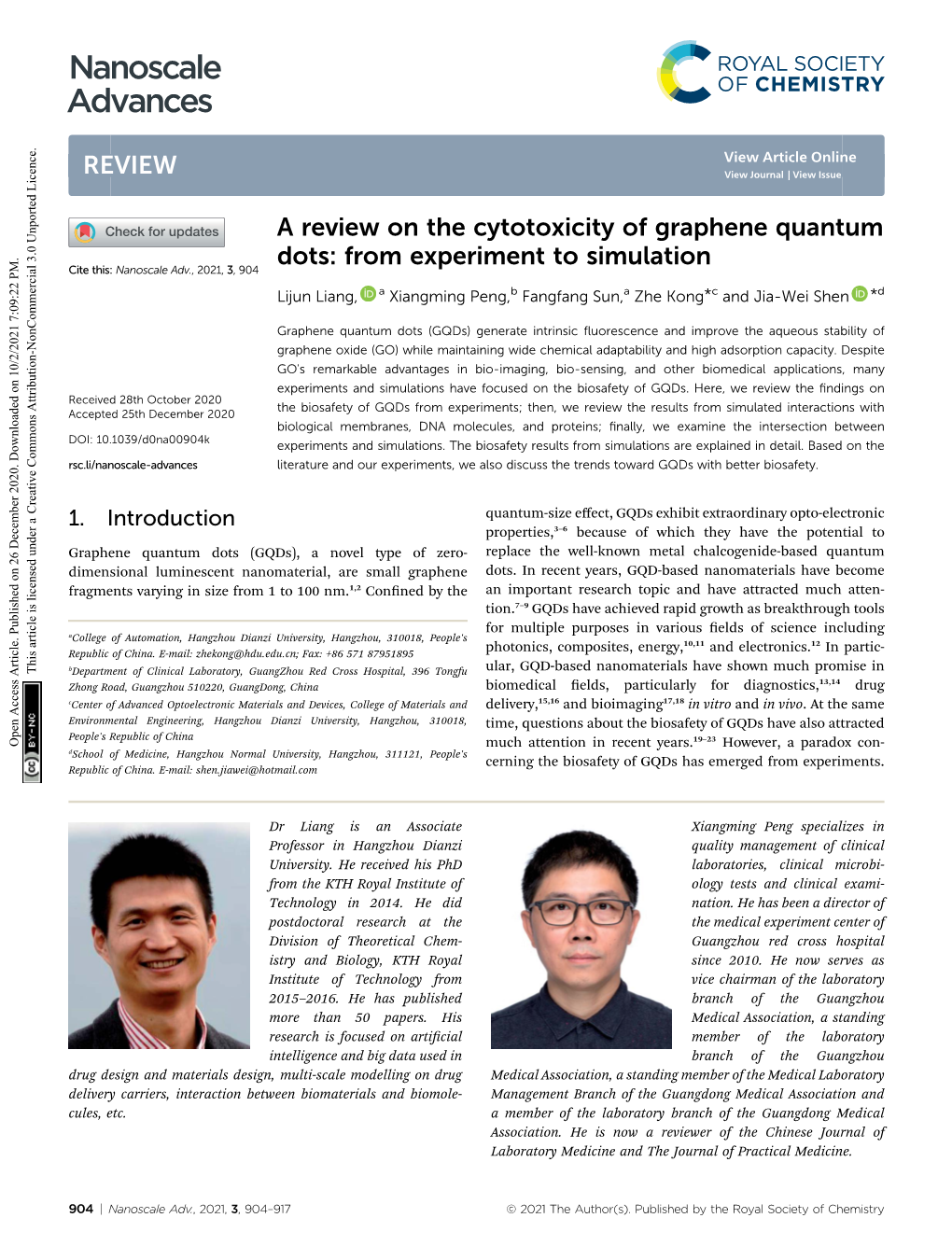 A Review on the Cytotoxicity of Graphene