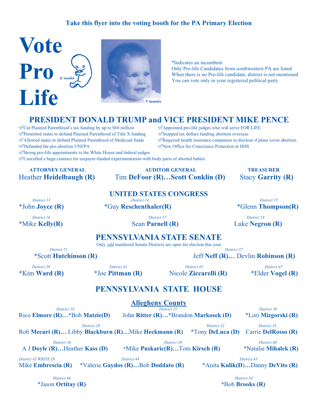 Vote Pro Life