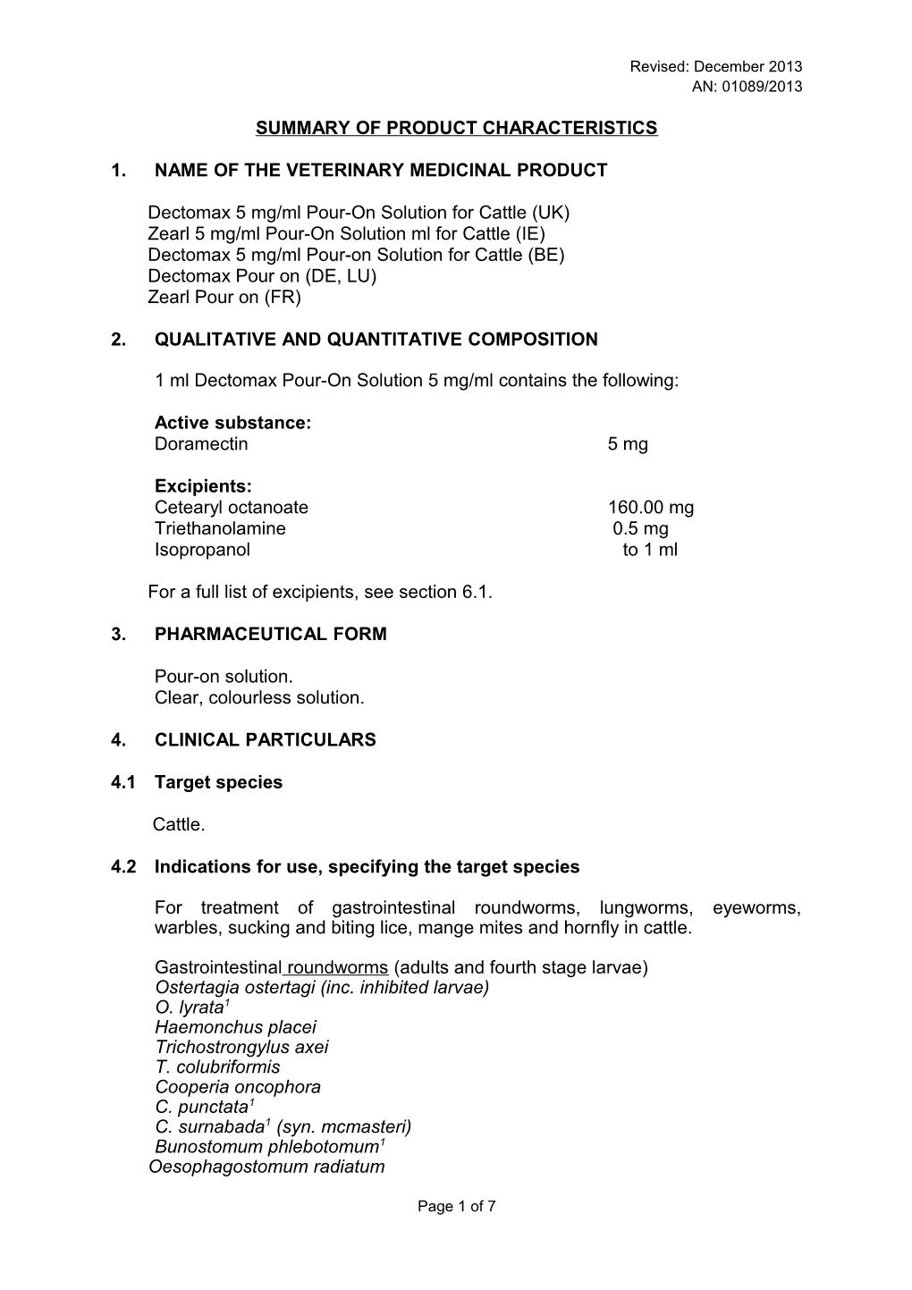 1. Name of the Veterinary Medicinal Product s15