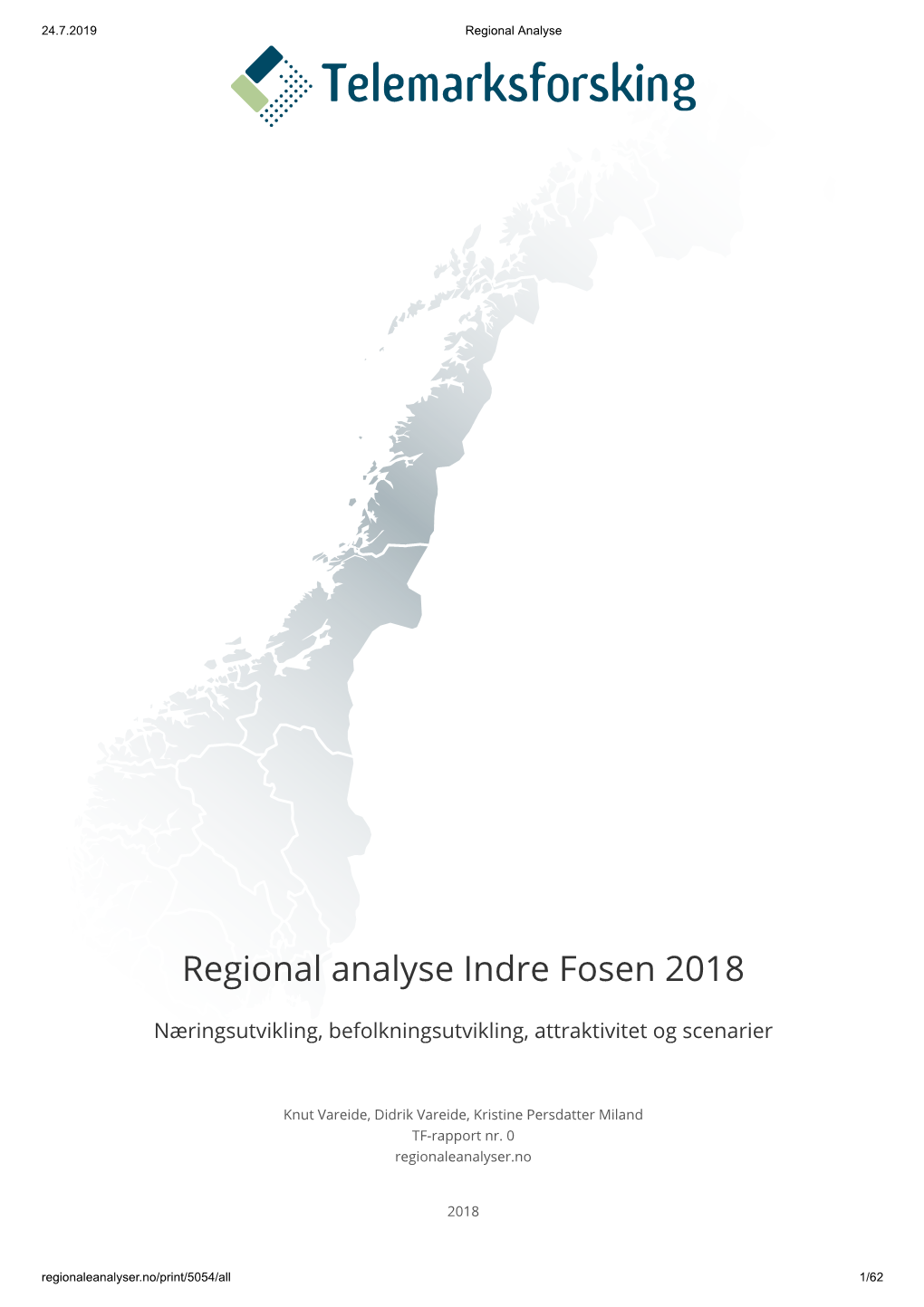 Regional Analyse Indre Fosen 2018