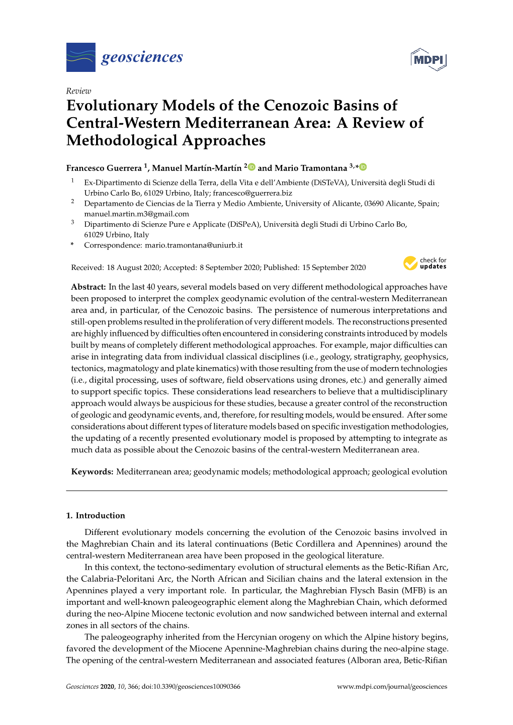 Evolutionary Models of the Cenozoic Basins of Central-Western Mediterranean Area: a Review of Methodological Approaches