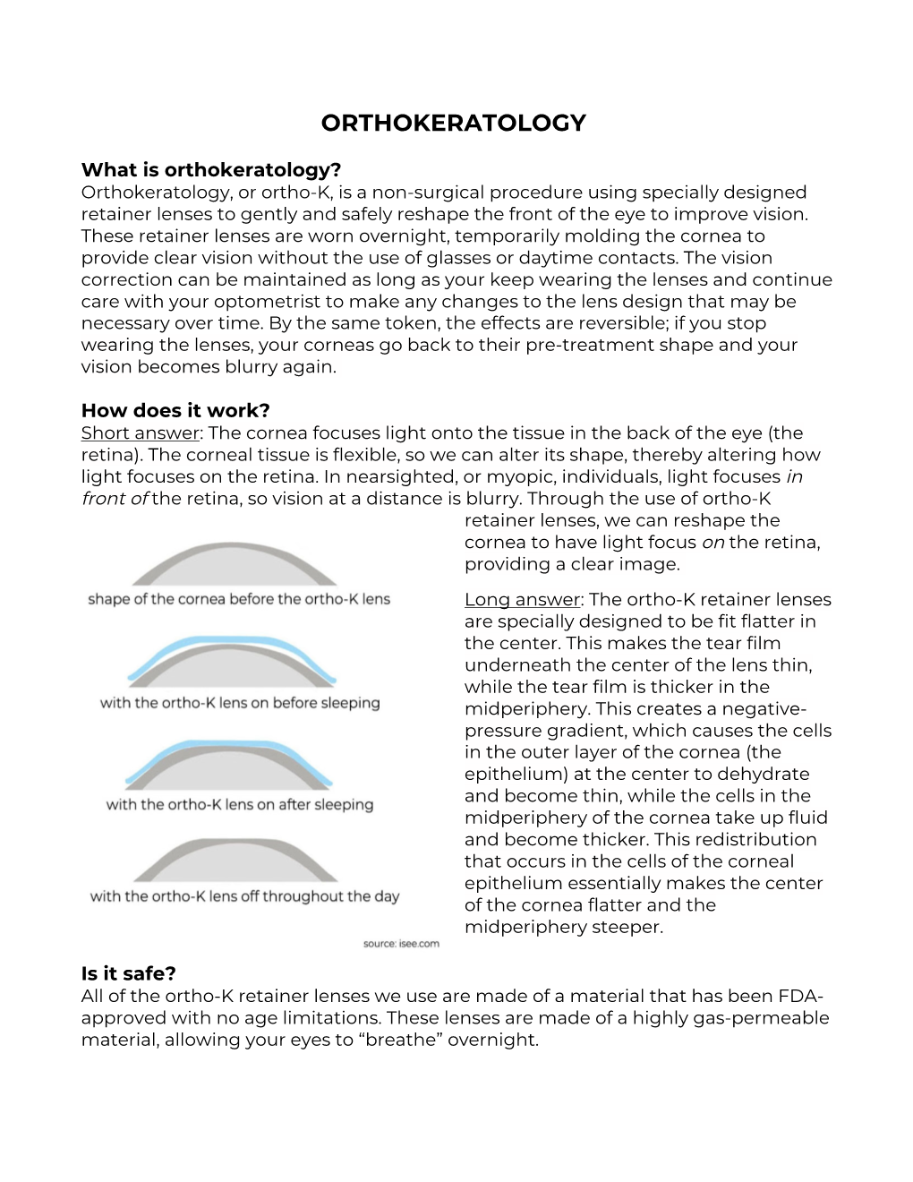 Orthokeratology