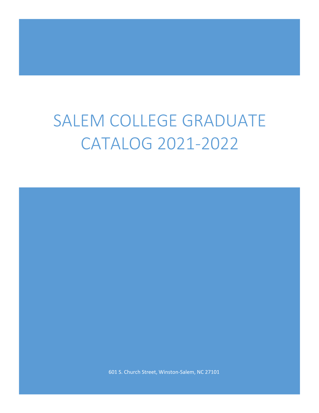 2021-2022 Graduate Catalogs