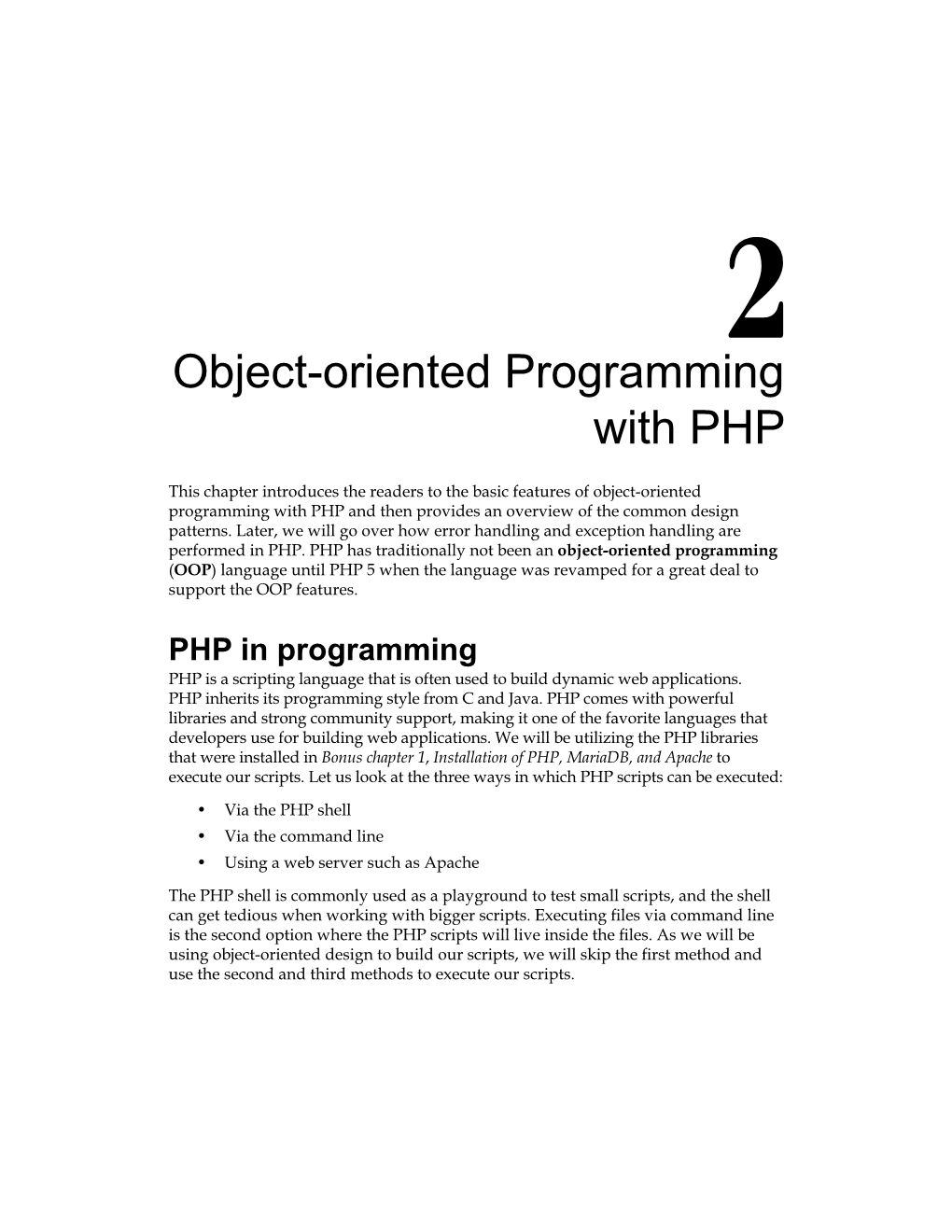 Object-Oriented Programming with PHP