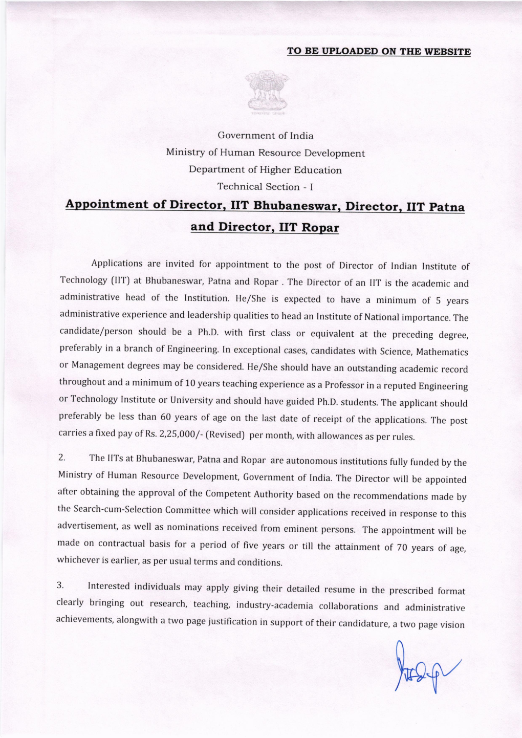 And Director, IIT Ropar