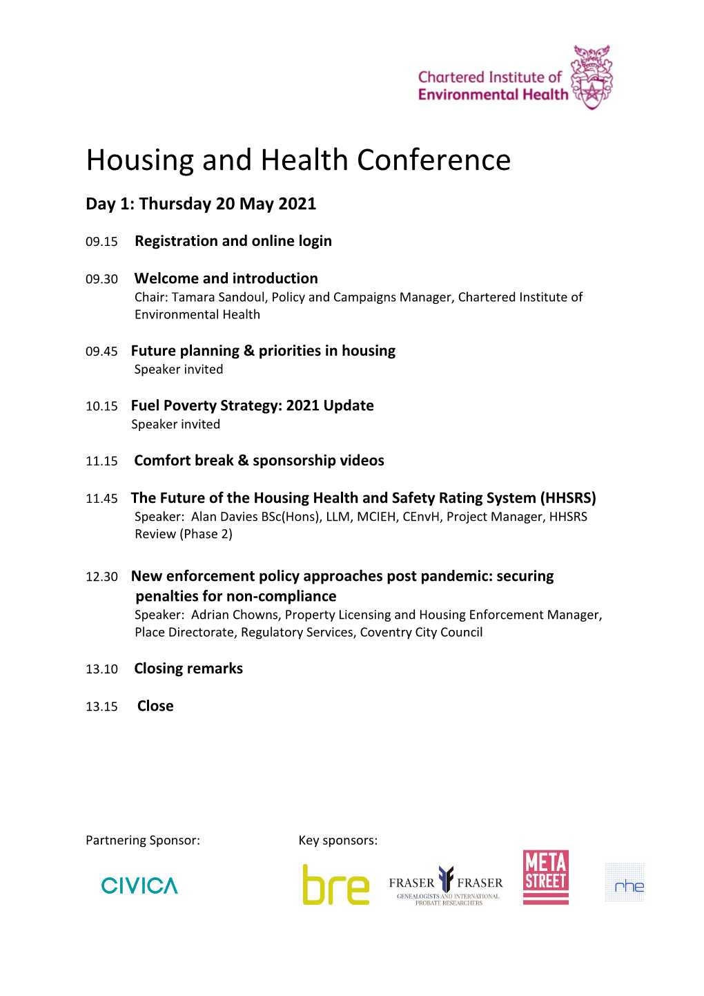 Housing and Health Conference