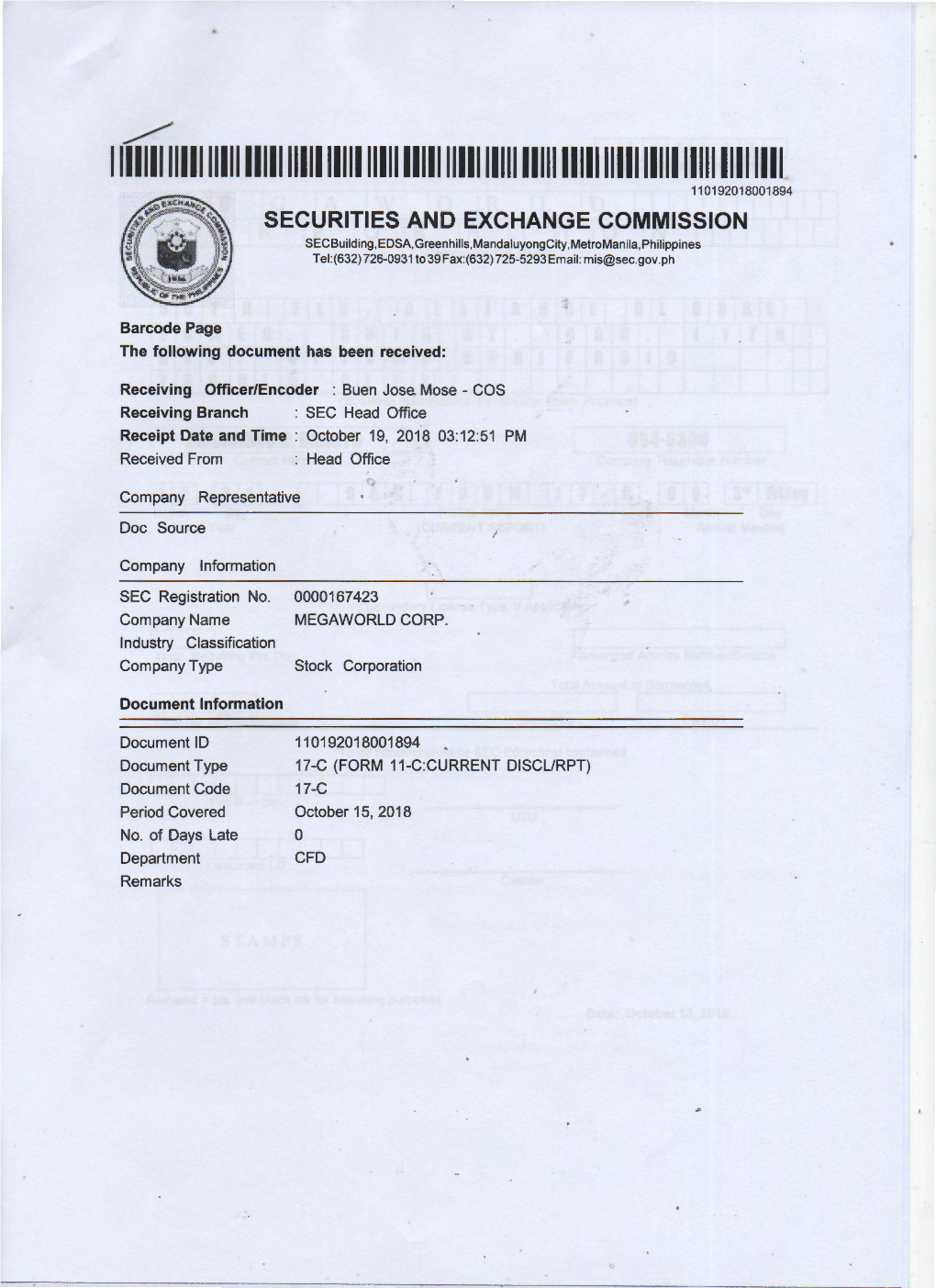 Securities and Exchange Commission