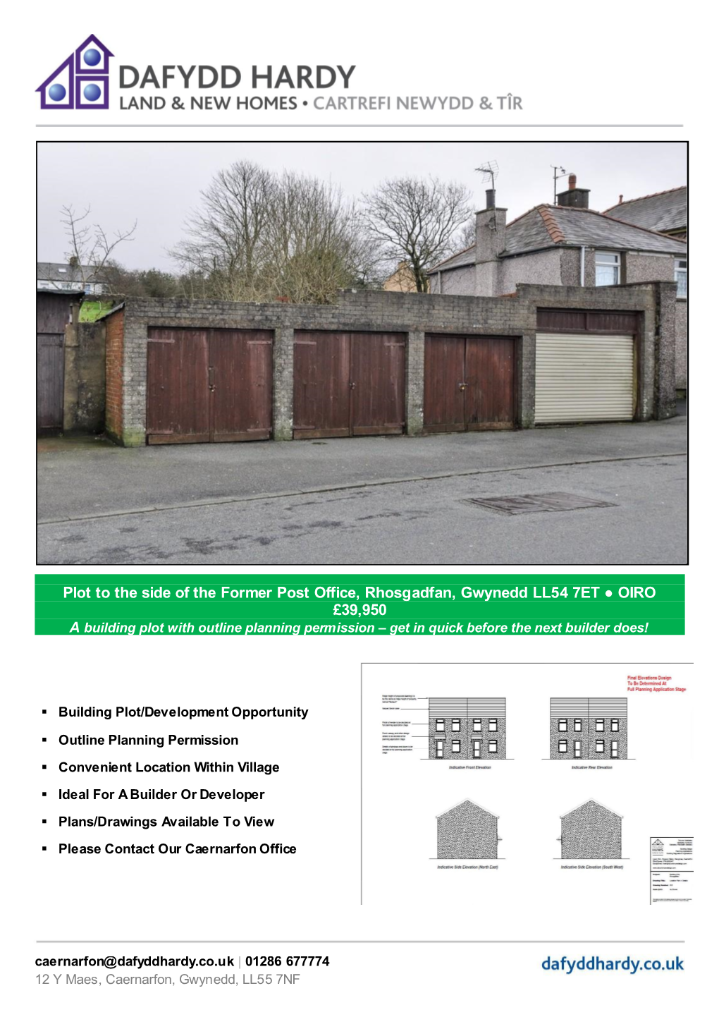 Plot to the Side of the Former Post Office, Rhosgadfan, Gwynedd LL54