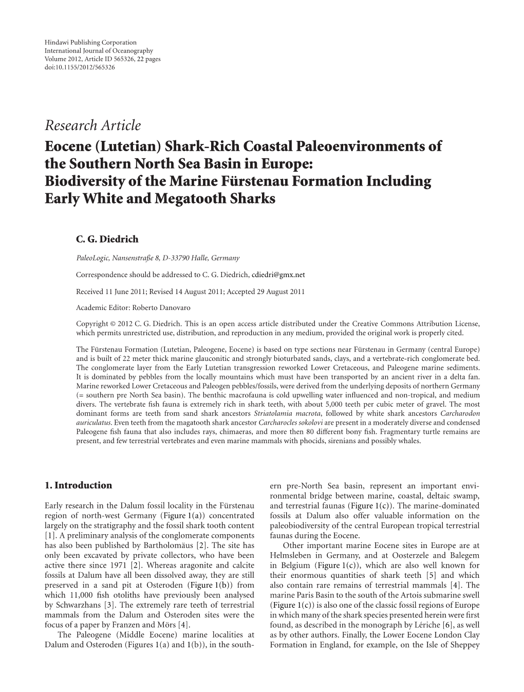 Eocene (Lutetian) Shark-Rich Coastal Paleoenvironments of the Southern