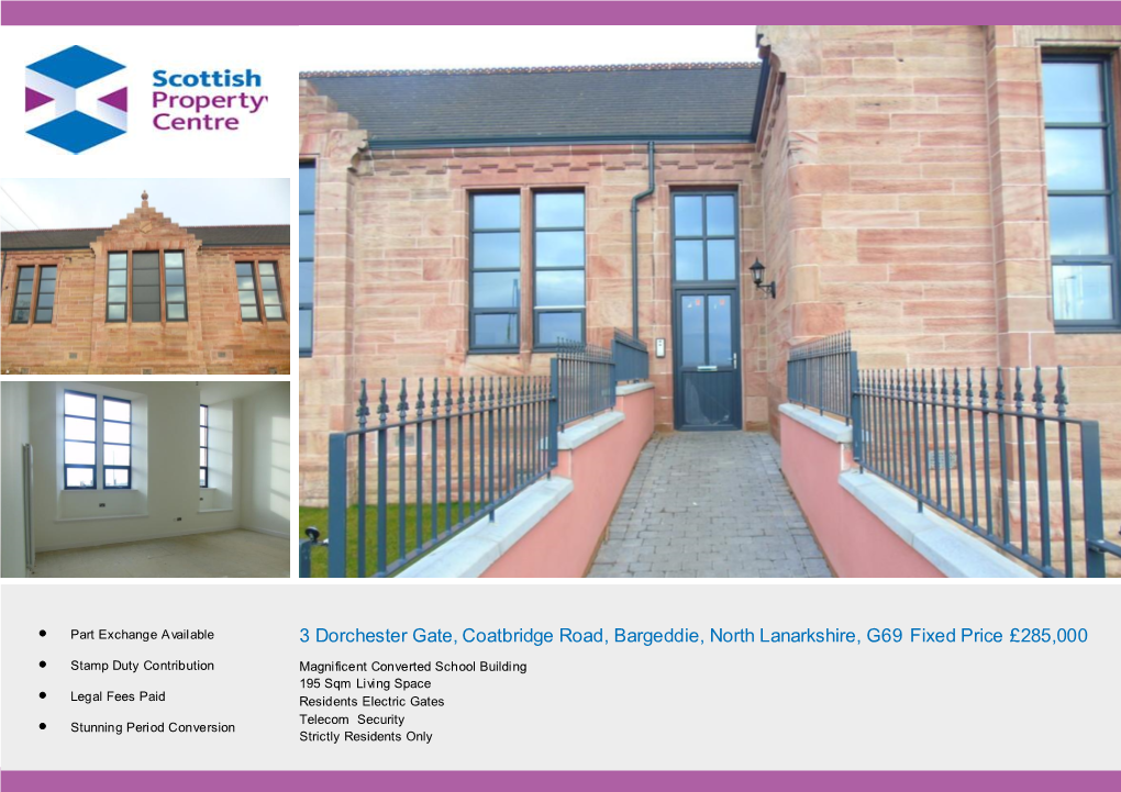 3 Dorchester Gate, Coatbridge Road, Bargeddie, North Lanarkshire, G69 Fixed Price £285,000