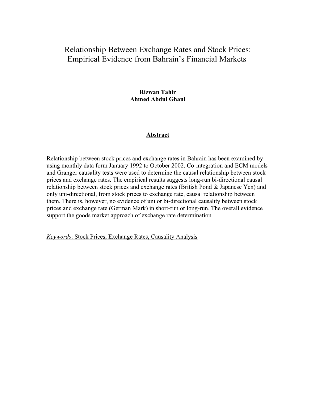 Examining the Linkages Between Exchange Rates and Stock Prices