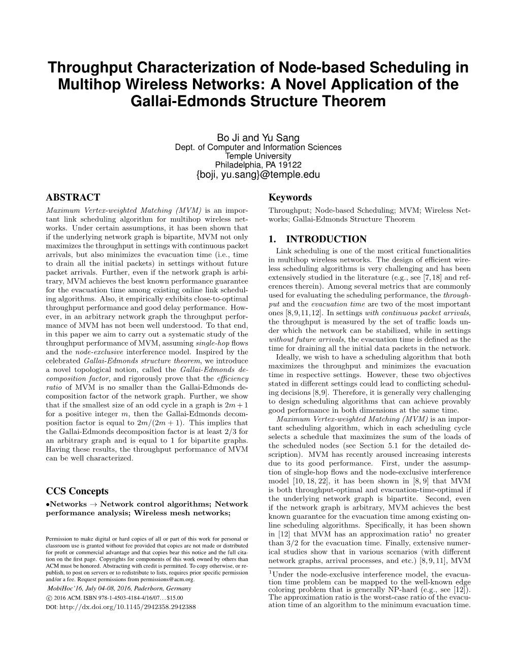 A Novel Application of the Gallai-Edmonds Structure Theorem