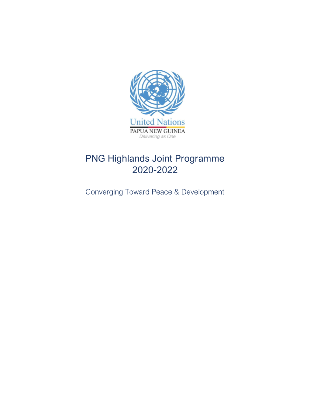 PNG Highlands Joint Programme 2020-2022