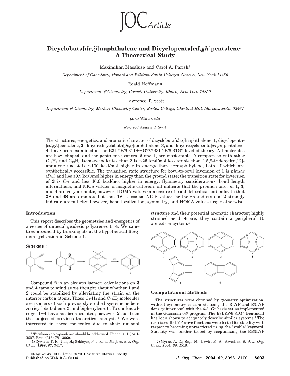 Pentalene: a Theoretical Study