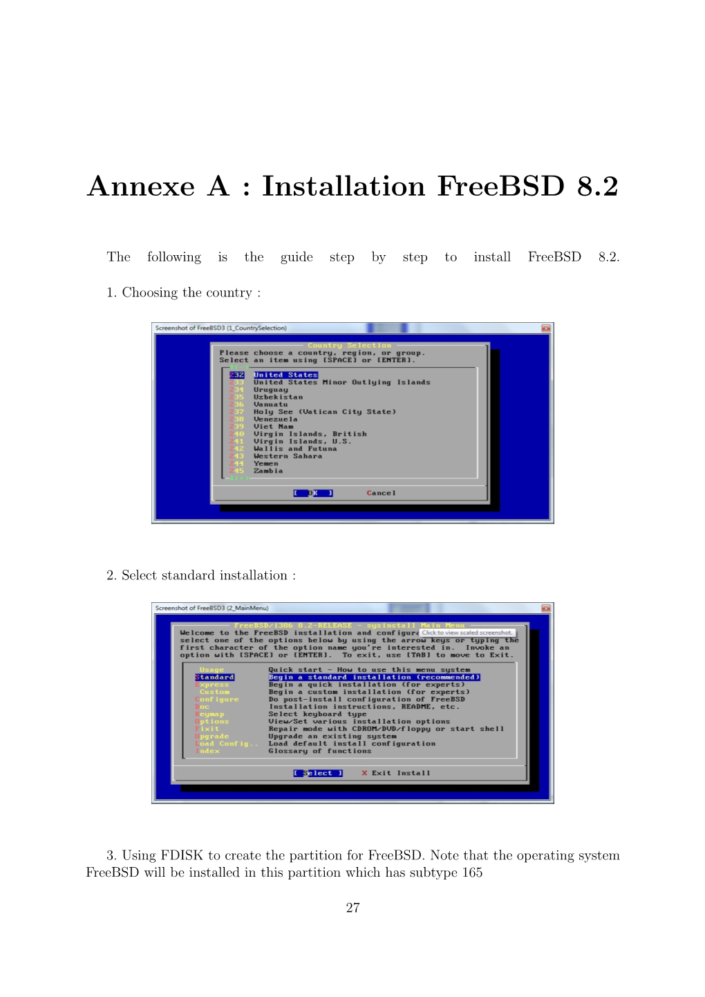 Installation Freebsd 8.2