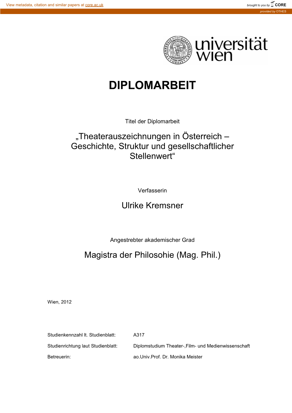 Diplomarbeit